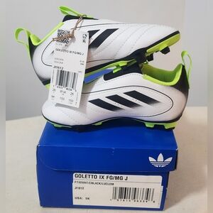 Adidas White and Neon Green Soccer Cleats (Toddler)